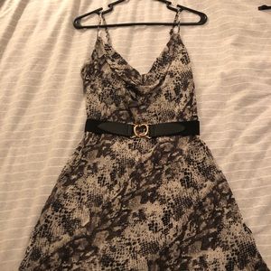 Sexy mini snake print dress